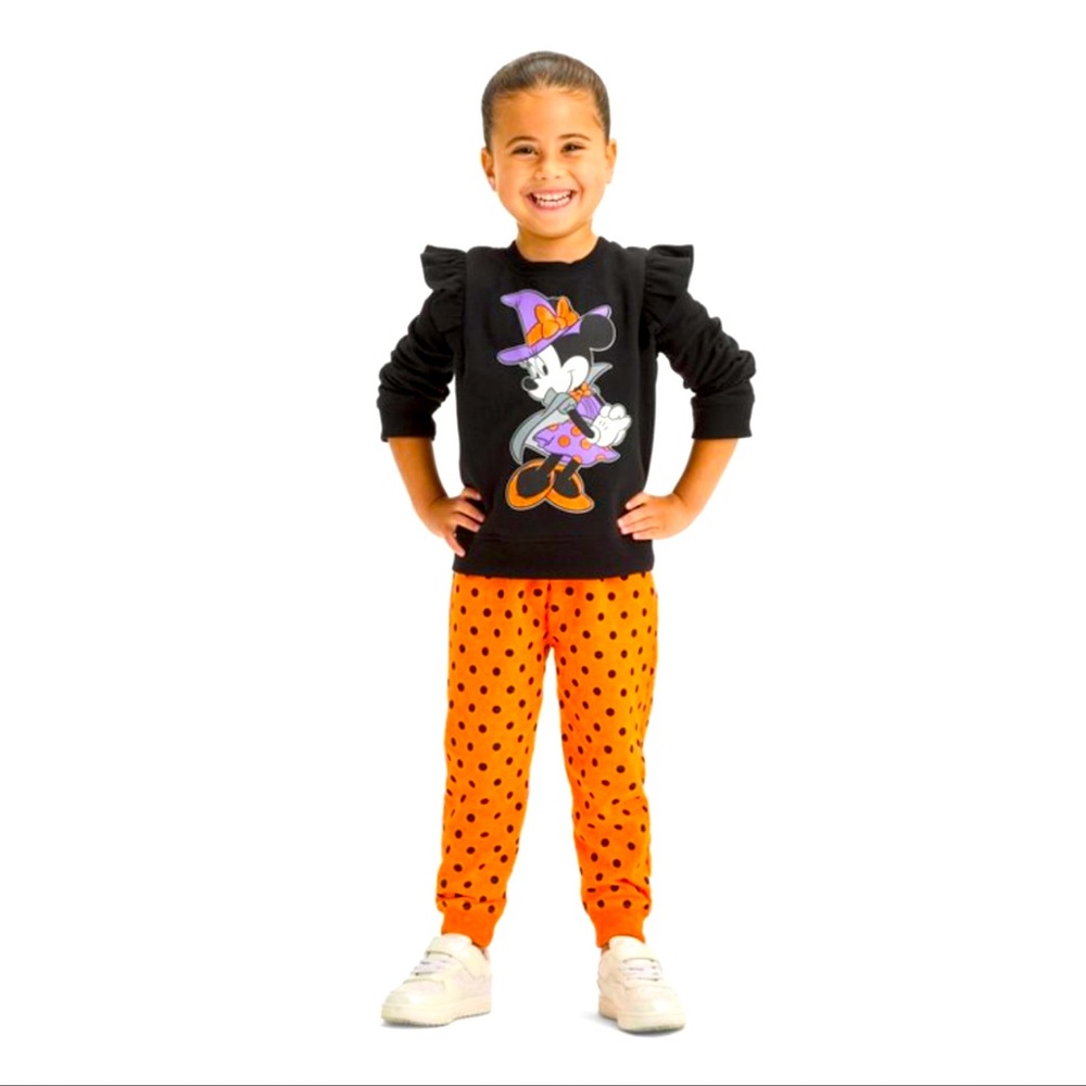MINNIE MOUSE 2 PC HALLOWEEN PANT SET - BLACK SIZE 2T (NEW WITH TAGS)